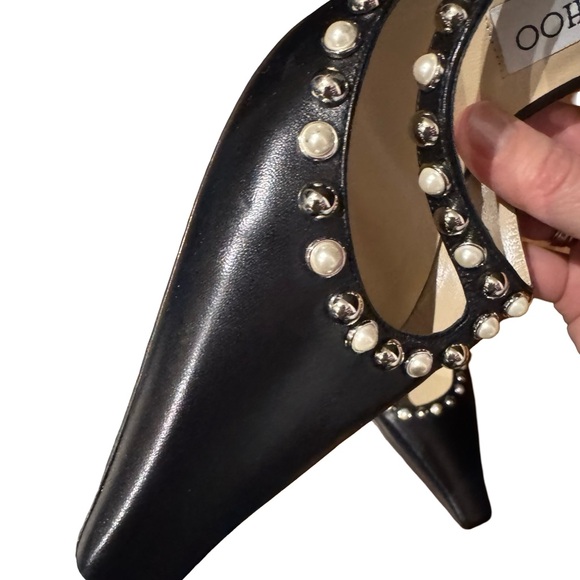 Jimmy Choo Black Pearl-Embellished Heels - Picture 6 of 11
